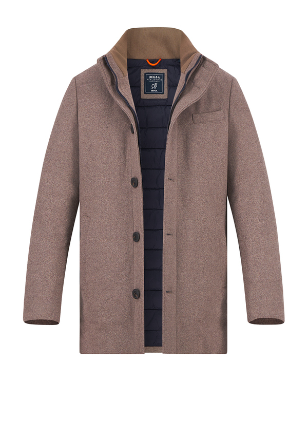 Jacke, Wolle-Mikrofaser wasserabweisend, graubraun