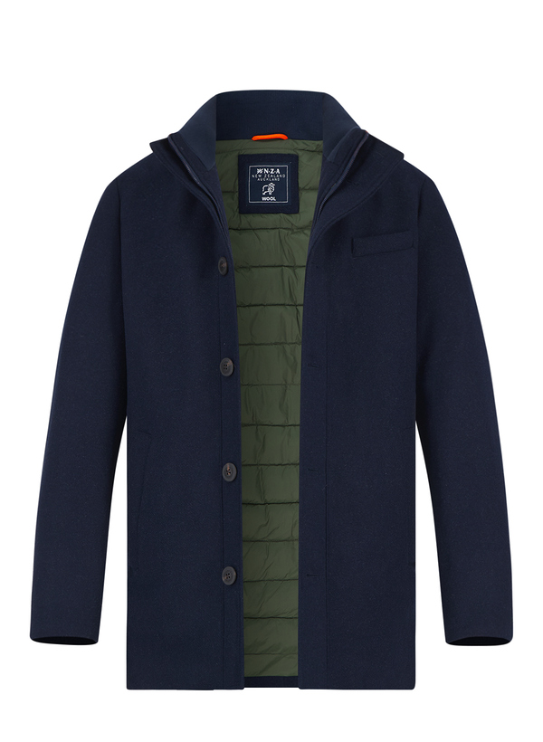 Jacke, Wolle-Mikrofaser wasserabweisend, navy