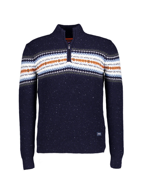 Troyer, Wolle, navy-multicolor meliert