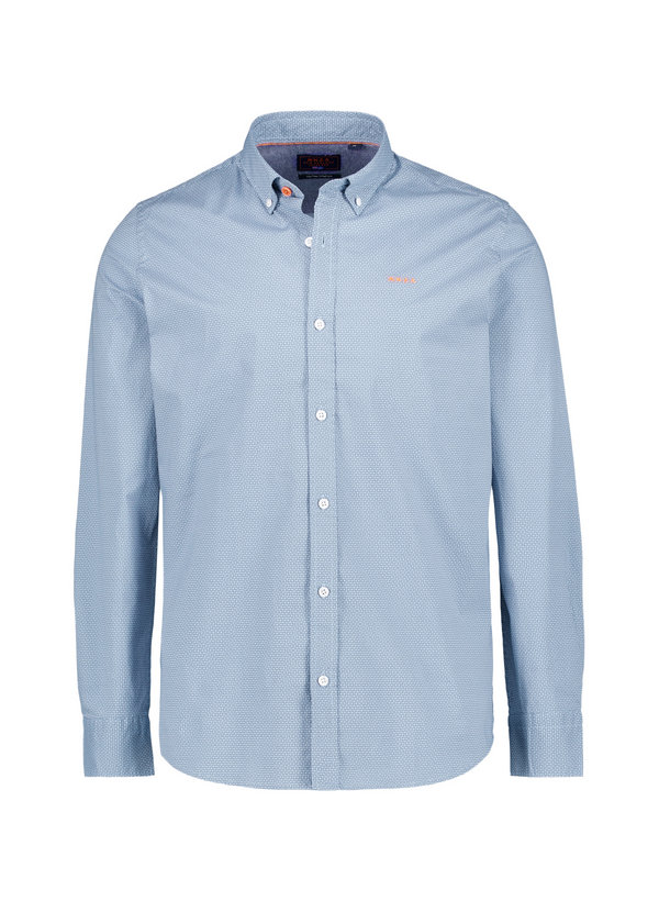 Hemd, Baumwoll-Stretch, Button-Down, blau