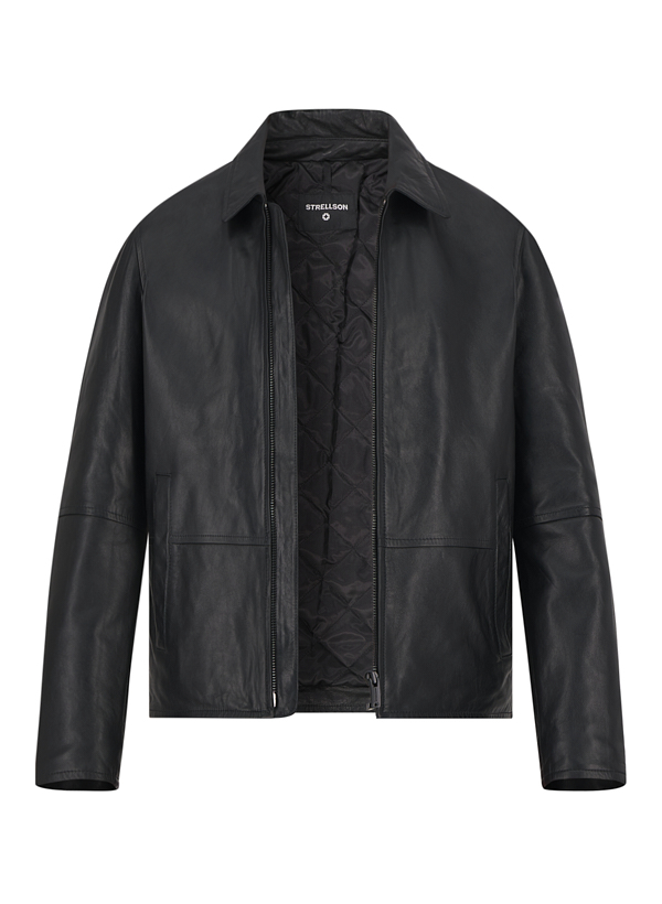 Lederjacke Kellan, Lammnappa, schwarz