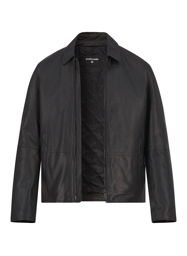 Lederjacke Kellan, Lammnappa, dunkelbraun