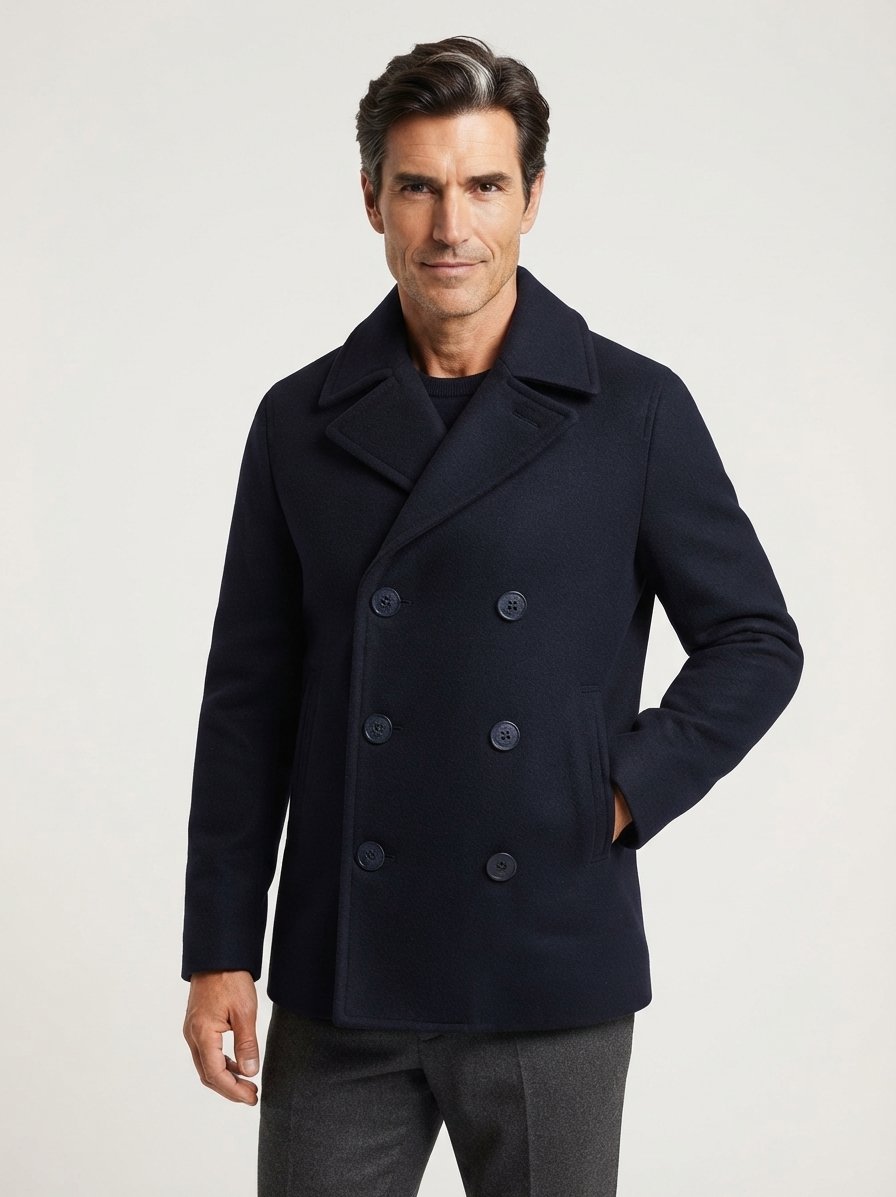 Cabanjacke,Wolle, navy