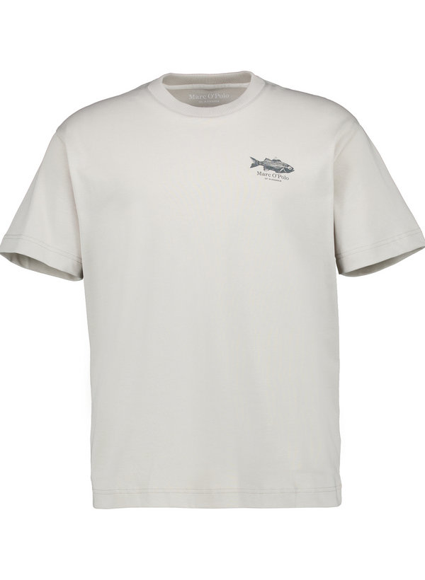 T-Shirt, Relaxed Fit, Bio Baumwolle, Rückenprint, light gray
