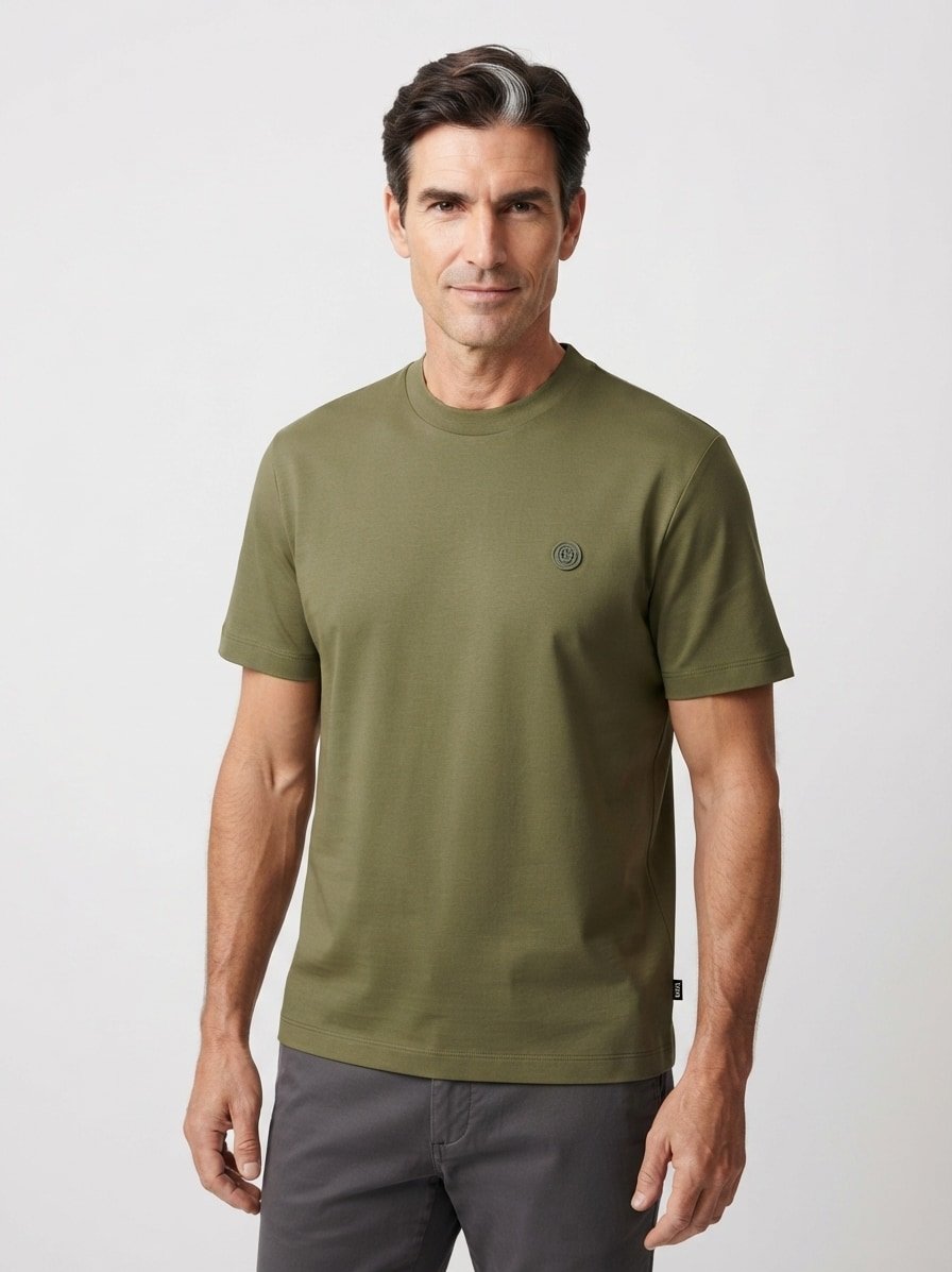 T-Shirt Taut, Baumwolle mercerisiert, dunkelgrün