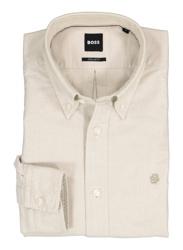 Hemd Liam, Regular, Oxford, Button-Down, hellbeige