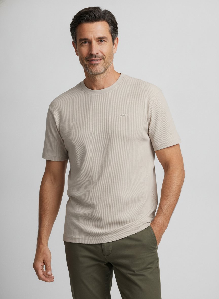 T-Shirt, Strick, beige