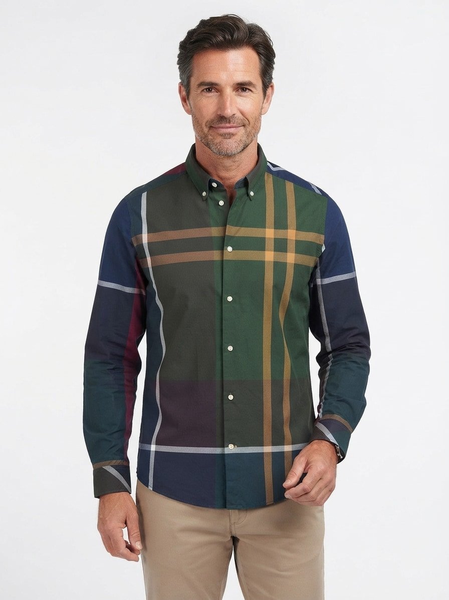 Hemd Dunoon, Tailored, Baumwolle, Dutton-Down, multicolor kariert
