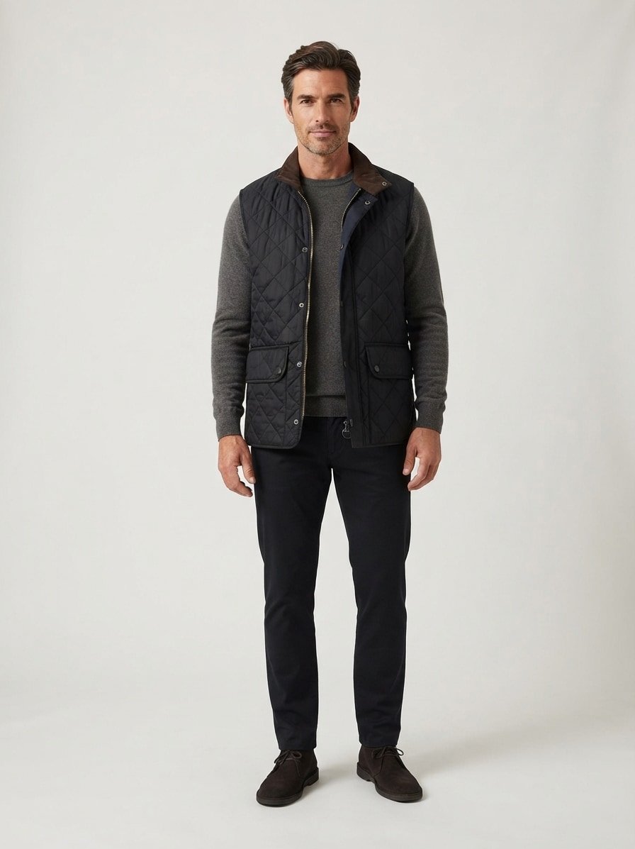 Steppweste Lowerdale Gilet, Mikrofaser, black