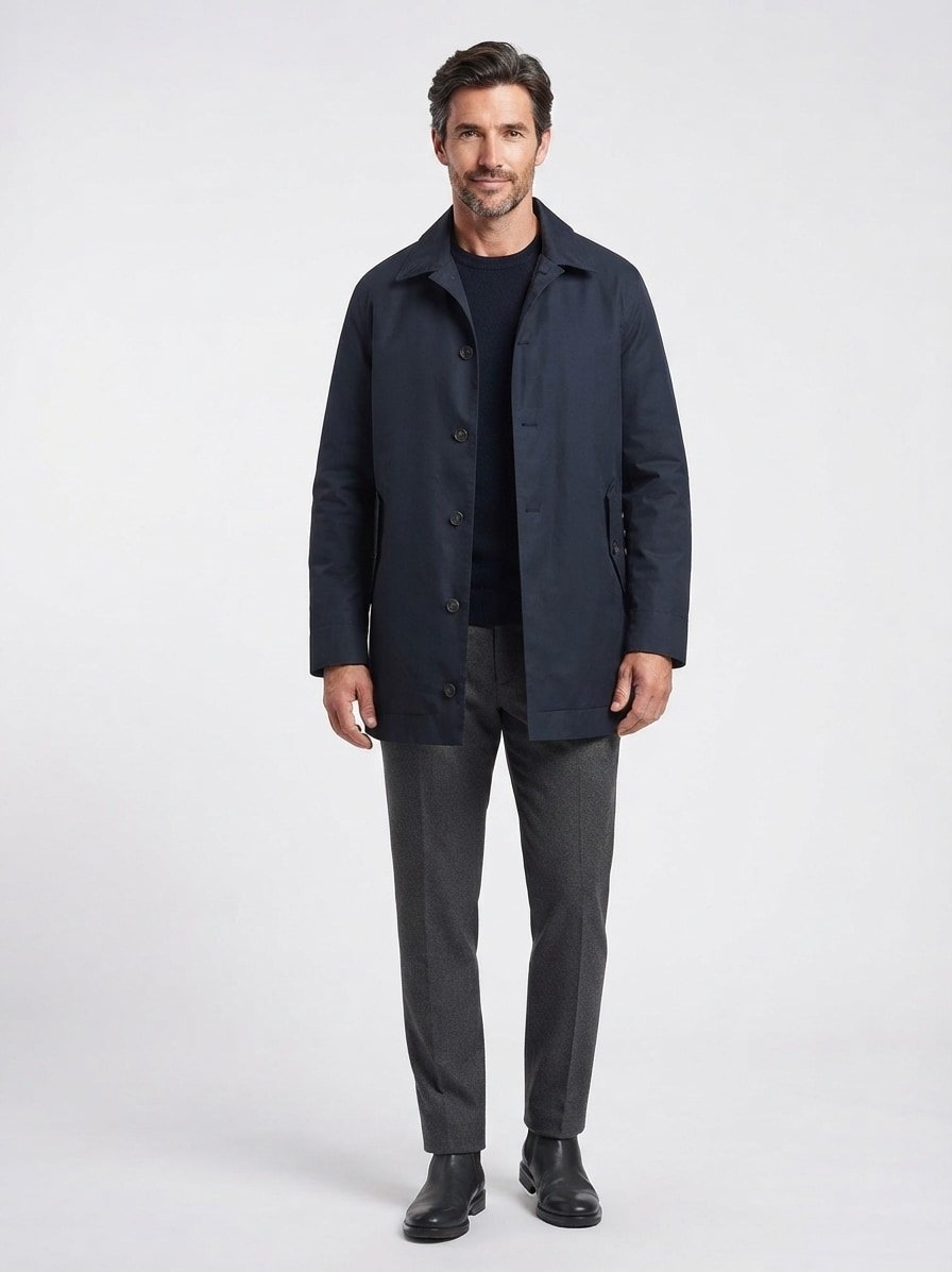 Jacke Northdale, Mikrofaser wasserresistent, dark navy