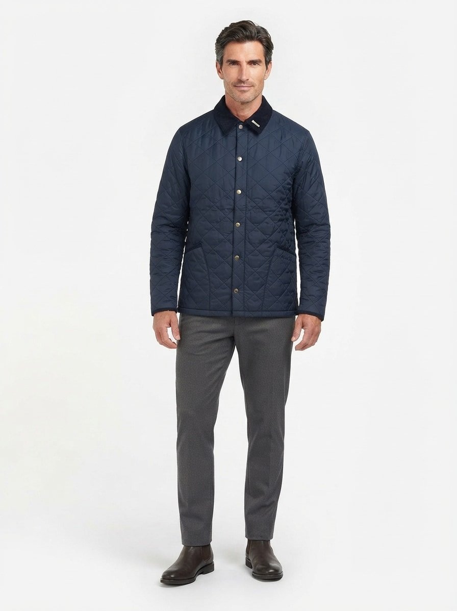 Steppjacke Icons Heritage, Mikrofaser wasserabweisend, navy