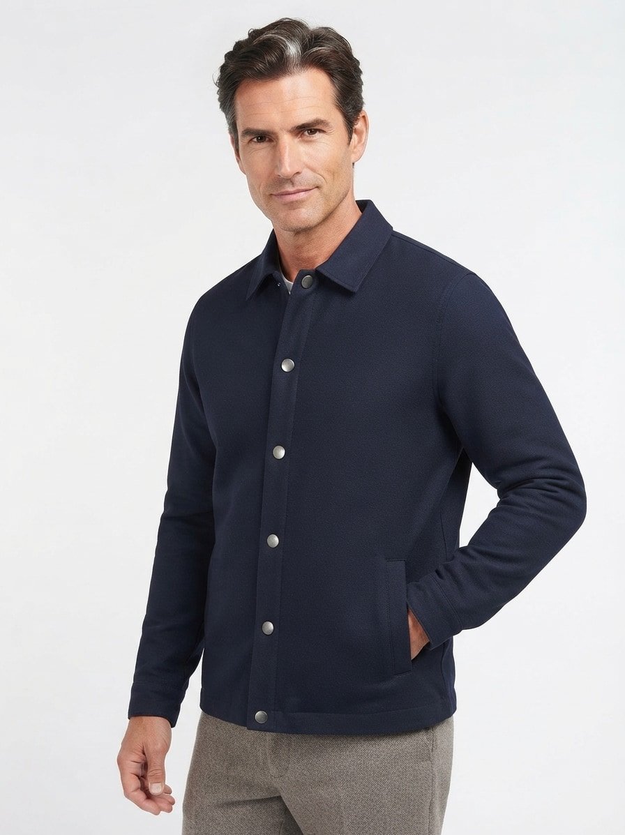 Cardigan Florcombe, Baumwolle-Wolle, navy
