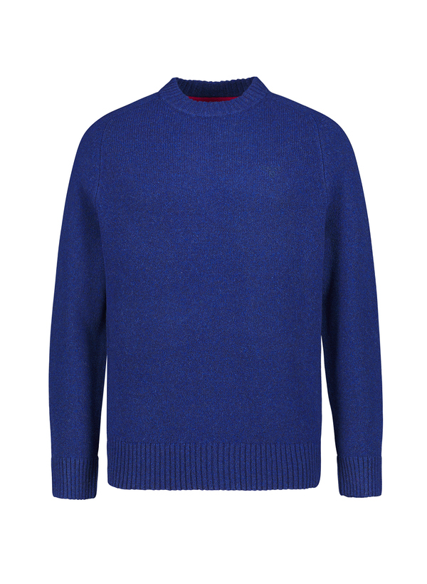 Pullover Newtown, Wolle, blau meliert