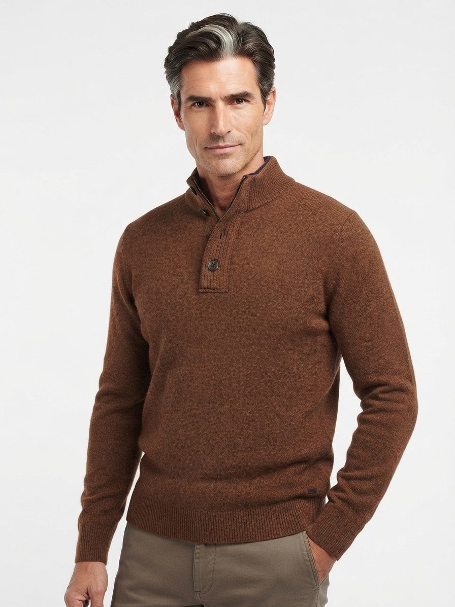 Pullover, Wolle, rostbraun