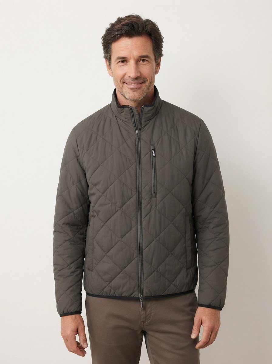 Steppblouson, Mikrofaser wasserabweisend, oliv