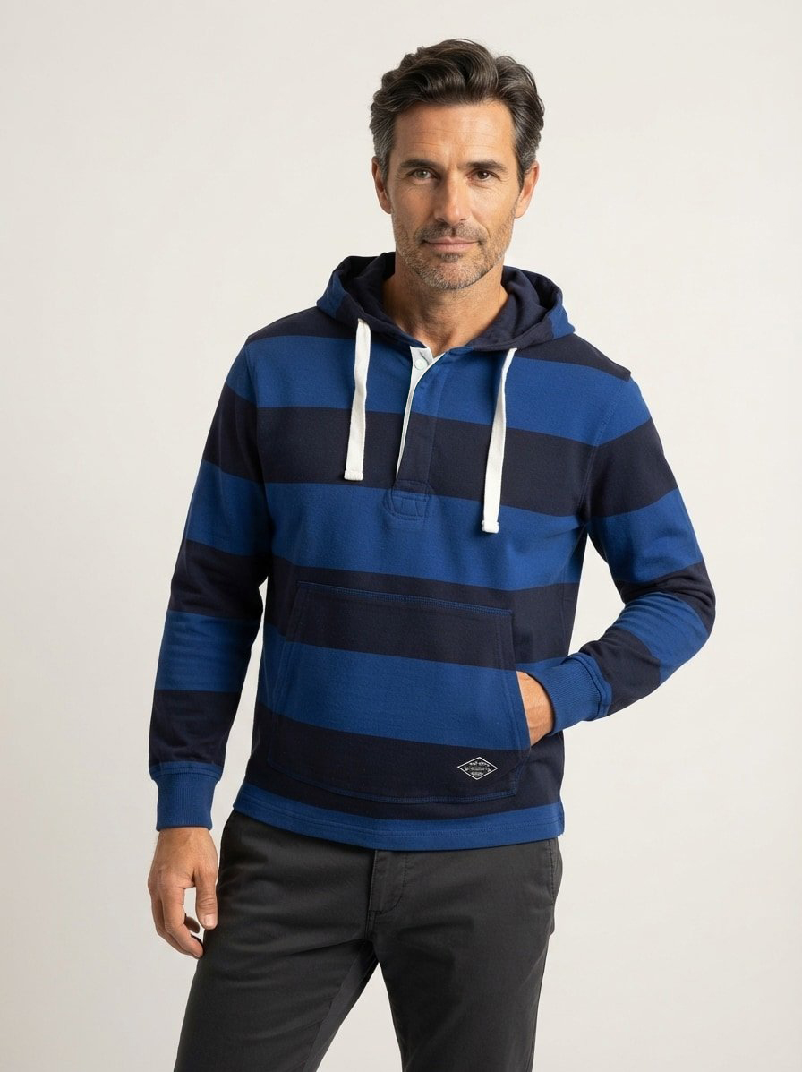 Hoodie, Baumwolle, blau