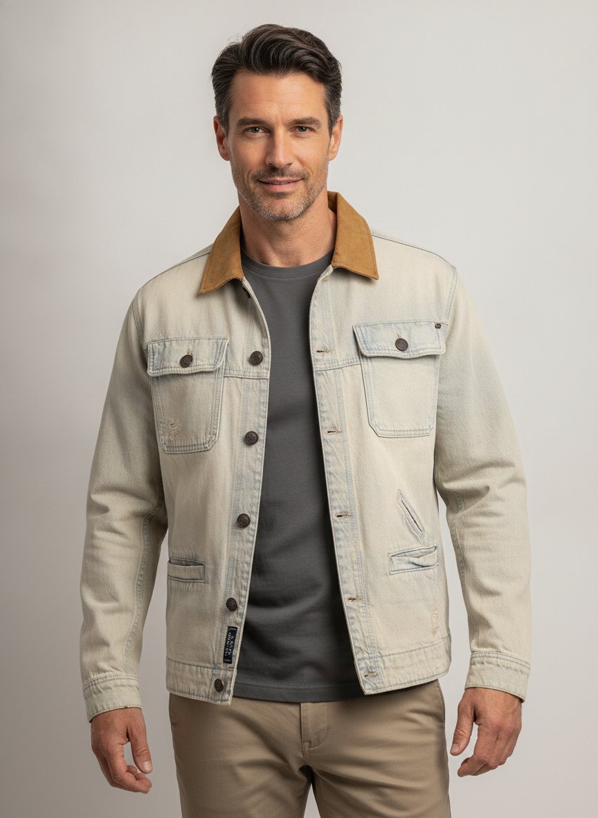 Jeansjacke Walt Worker, Baumwolle, blau