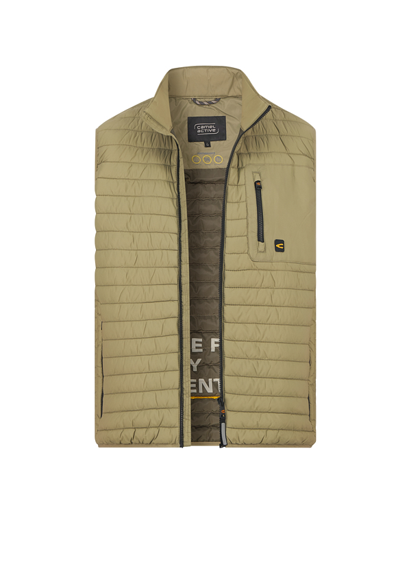 Steppweste, Mikrofaser wasserabweisend, khaki