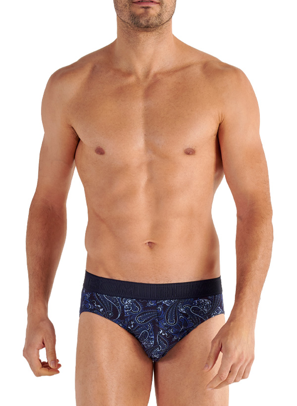 Slip, Baumwolle-Modal, navy paisley