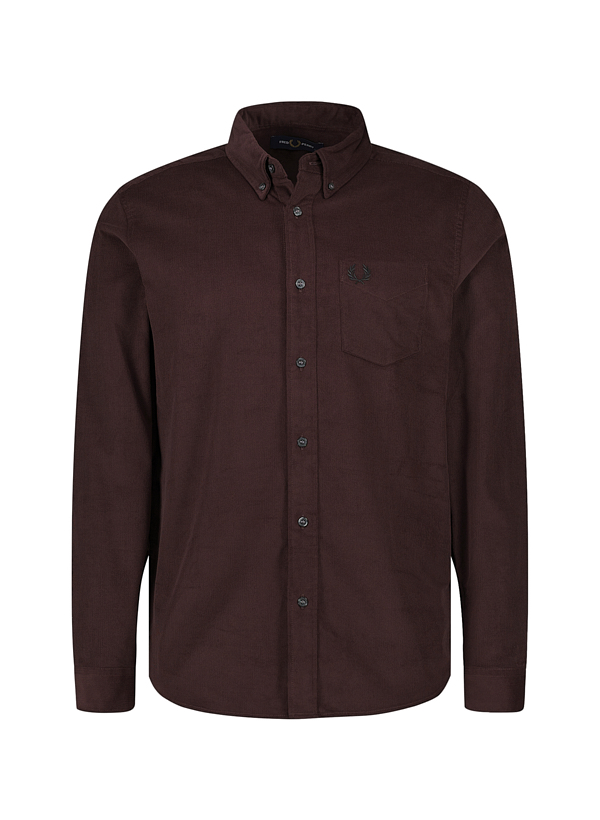 Hemd, Cord, Button-Down, Brusttasche, dunkelblau