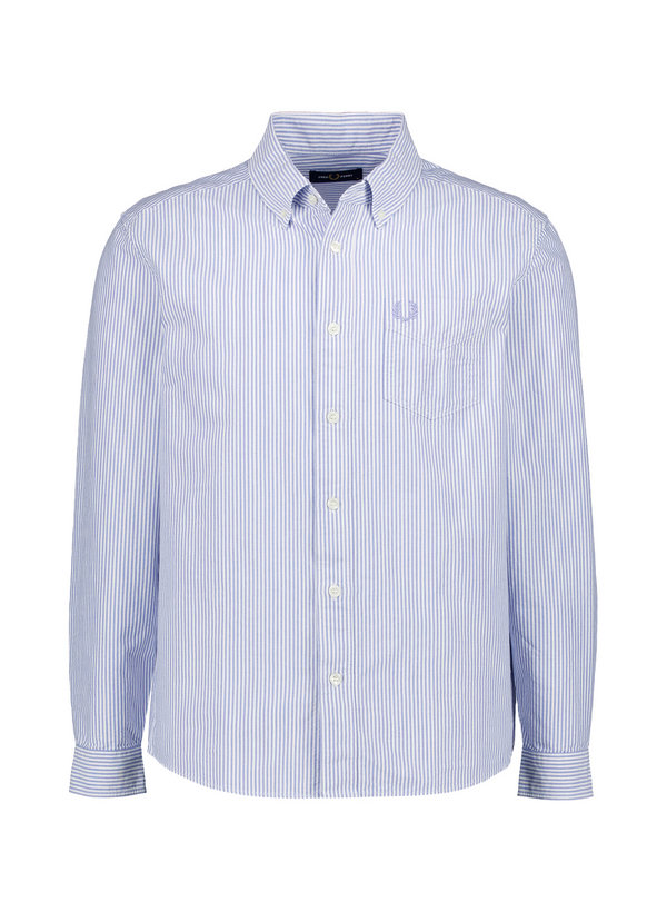 Fred Perry Herren Hemd blau Oxford gestreift