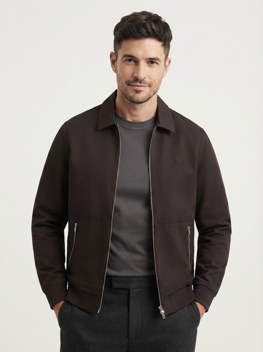 Trainigsjacke, Baumwolle, braun