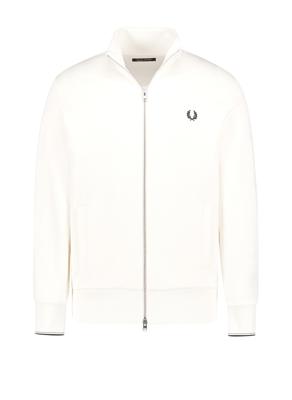 Fred Perry Herren Sweatjacke beige Baumwolle unifarben
