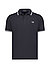 Polo-Shirt, Baumwoll-Piqué, blau - navy-ecru-blau