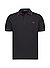 Polo-Shirt, Baumwoll-Piqué, schwarz - schwarz-pink