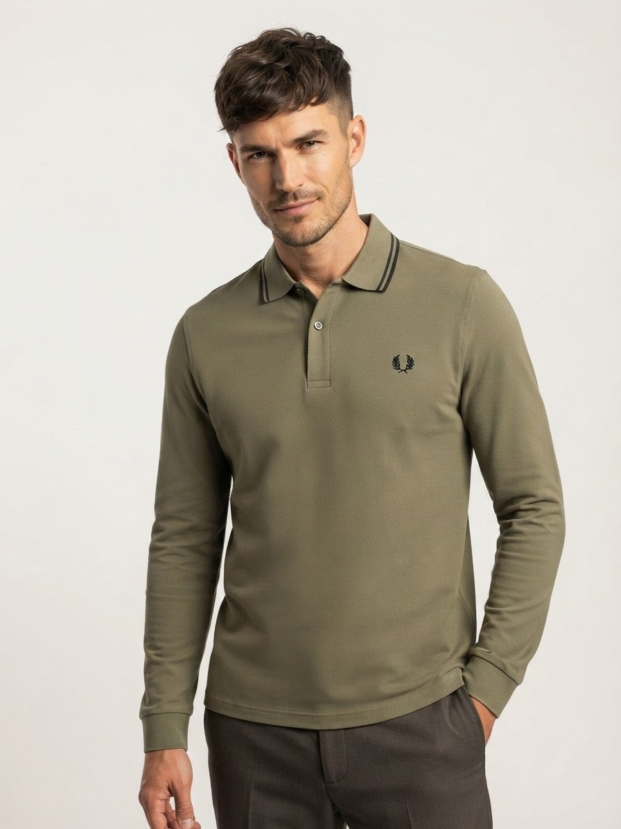 Polo-Shirt, Baumwoll-Piqué, grün