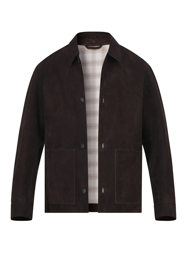 Lederjacke, Ziegenvelours, brown
