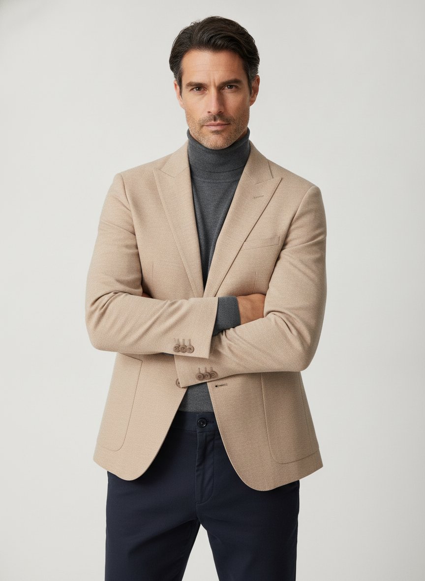 Sakko Arti, Extra Slim Fit, Schurwoll-Stretch, beige meliert