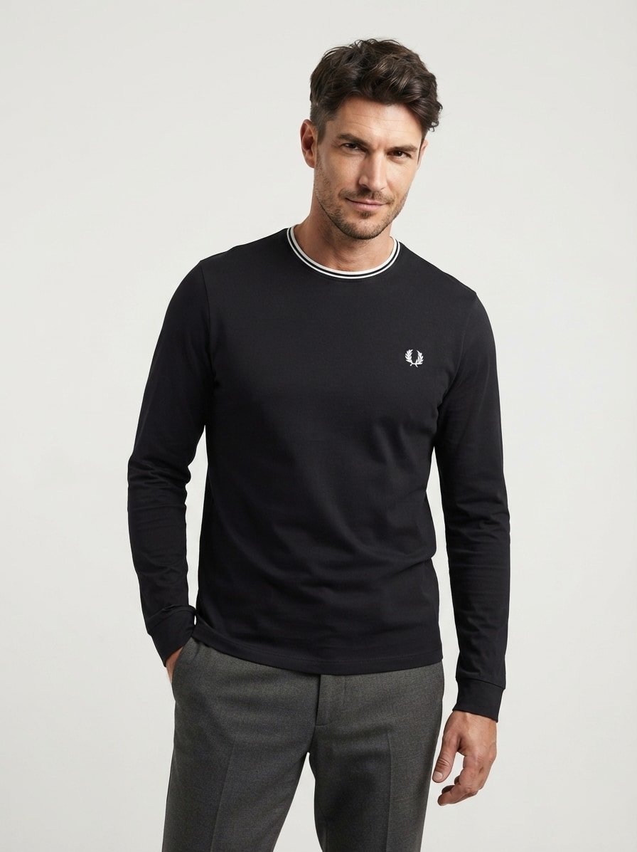 Longsleeve, Baumwolle, anthrazit