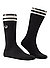 Socken, Baumwolle, schwarz - schwarz-weiß