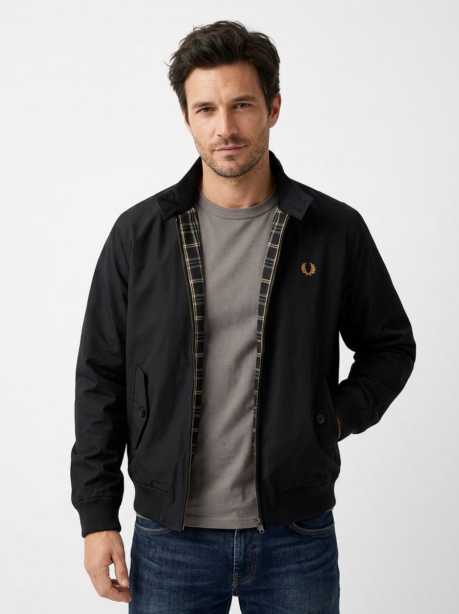 Blouson, Baumwolle, schwarz