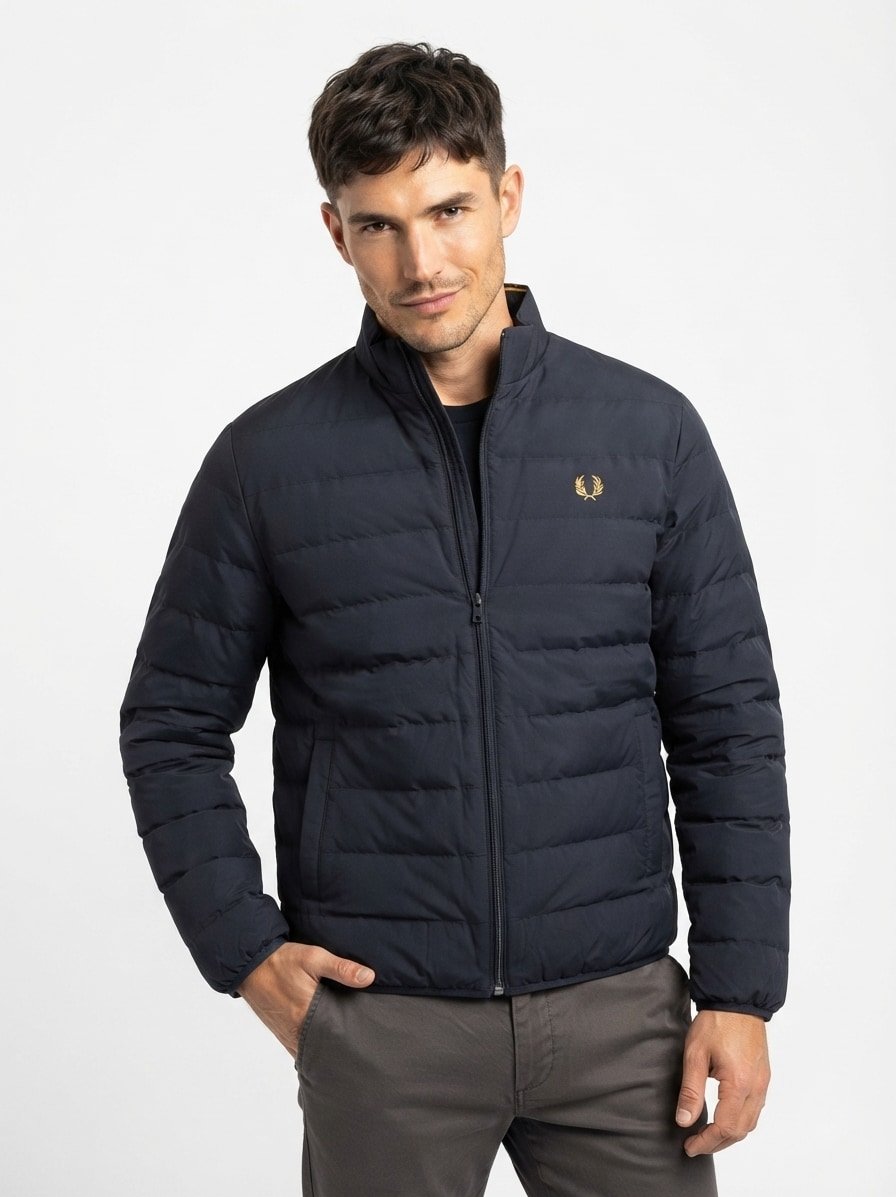 Steppjacke, Nylon wasserabweisend, nachtblau