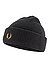 Strickmütze, Wolle, schwarz - schwarz