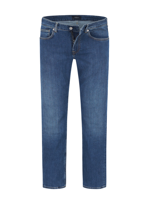 Jeans, Slim Fit, Baumwoll-Stretch, mittelblau