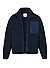 Jacke, Webpelz, blau - dunkelblau