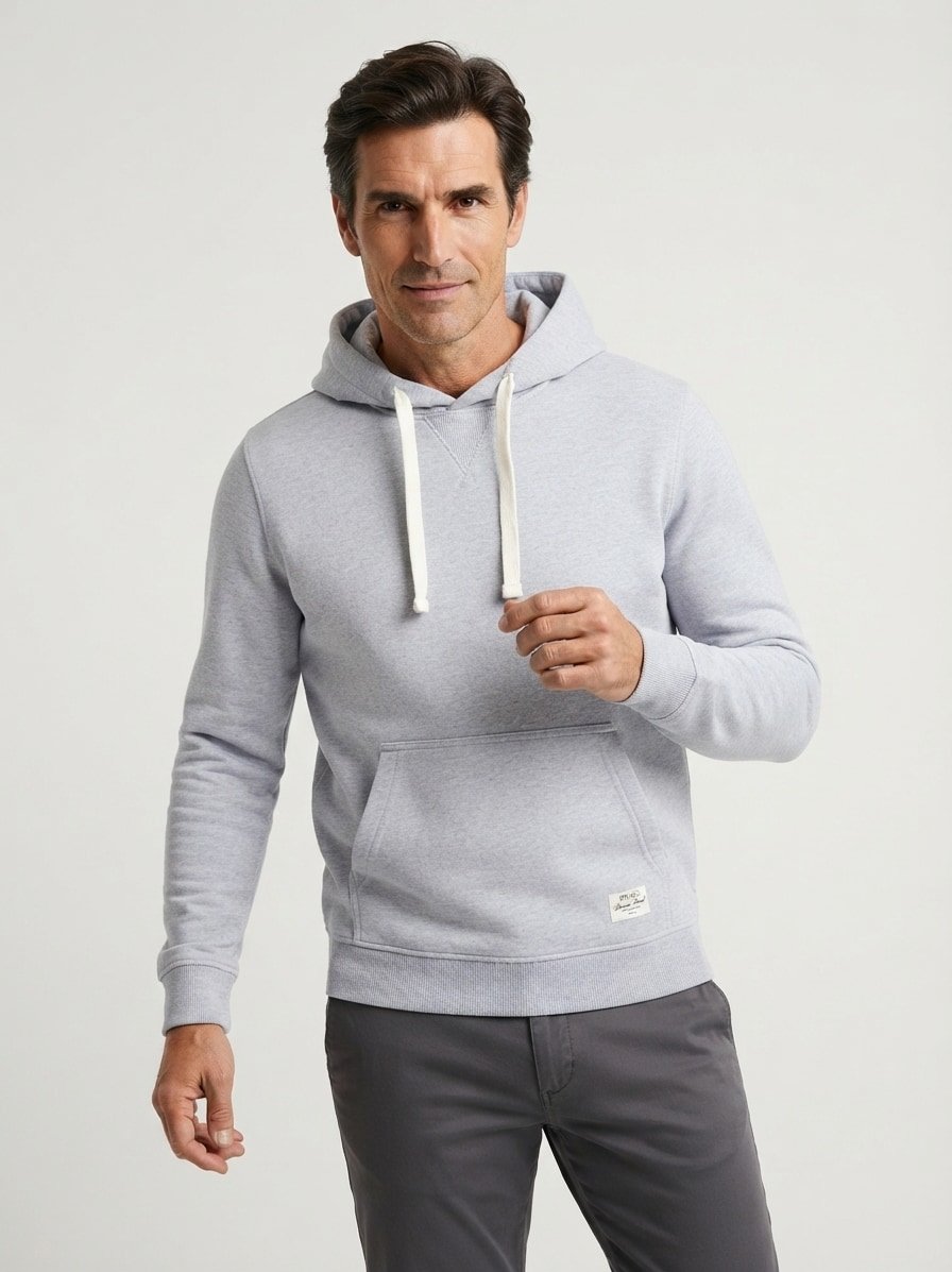 Sweatshirt Jasper, Baumwolle, hellblau meliert
