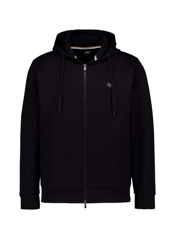 Sweatjacke Spence, Baumwolle, schwarz