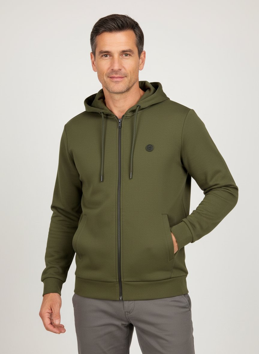 Sweatjacke Spence, Baumwolle, grün