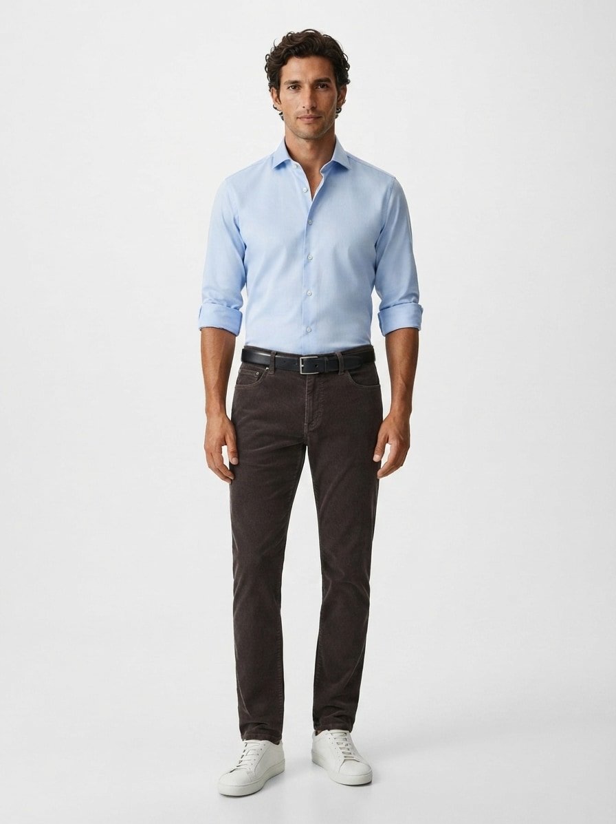 Cord, Lou, Regular Fit, Baumwolle-Tencel™, military