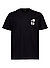 T-Shirt Blueprint, Baumwolle, schwarz - schwarz