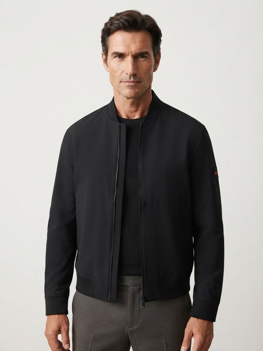 Blouson, Nylon, schwarz