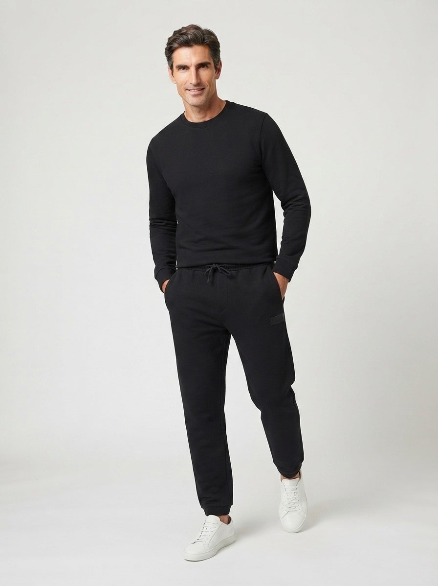 Sweatpants, Baumwolle, schwarz