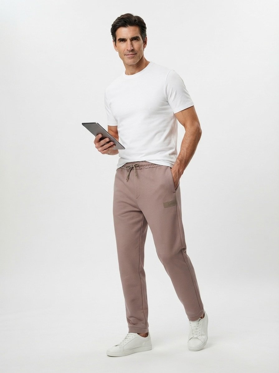 Sweatpants, Baumwolle, beige