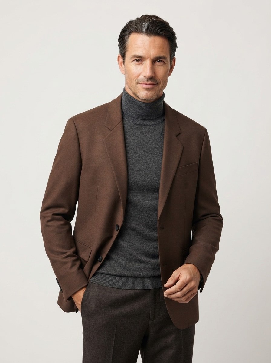 Sakko Karlo, Modern Fit, Performence-Stretch, braun