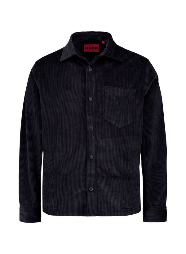 Overshirt, Baumwoll-Cord, Brusttasche, schwarz