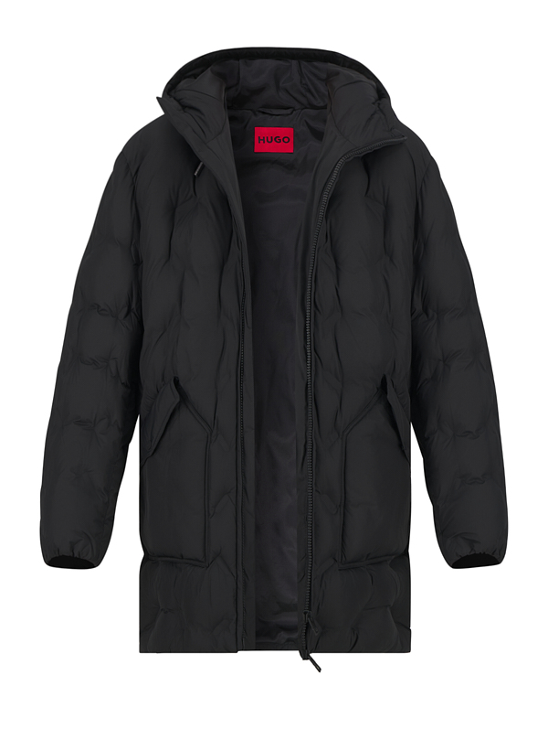 Parka, Mikrofaser wasserabweisend, schwarz